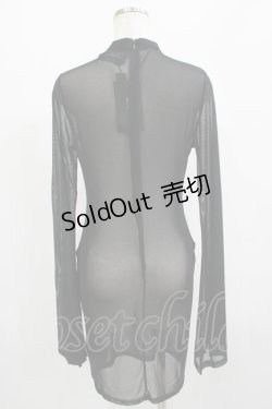 画像3: KILL STAR / Sheer Bondage Long Sleeve Dress M 黒 H-25-07-05-040-SL-OP-KB-ZH