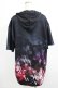 画像3: NieR Clothing / 総柄ZIP半袖パーカー F 黒 H-25-07-05-042-PU-TO-KB-ZH (3)