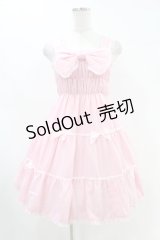 Cream Doll / シャーリングジャンパースカート M ピンク H-25-07-05-1033-0-OP-NS-ZH