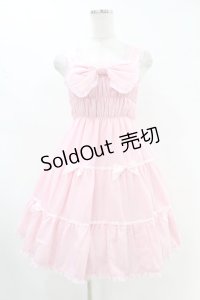 Cream Doll / シャーリングジャンパースカート M ピンク H-25-07-05-1033-0-OP-NS-ZH