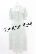 an another angelus / フロント開きドット柄フレアーワンピース S GREEN×WH H-25-07-05-1035-CA-OP-NS-ZH
