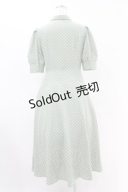 画像2: an another angelus / フロント開きドット柄フレアーワンピース S GREEN×WH H-25-07-05-1035-CA-OP-NS-ZH