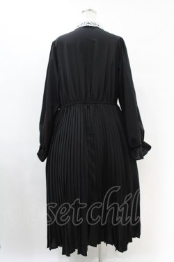 画像2: m petit by misako / レース襟プリーツワンピース 3L ブラック H-25-07-05-1038-LO-OP-NS-ZH