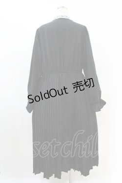 画像2: m petit by misako / レース襟プリーツワンピース 3L ブラック H-25-07-05-1038-LO-OP-NS-ZH