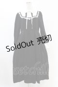 axes femme / ヨークレースアップロングワンピース M ブラック H-25-07-05-1039-AX-OP-NS-ZH