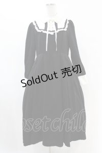axes femme / ヨークレースアップロングワンピース M ブラック H-25-07-05-1039-AX-OP-NS-ZH