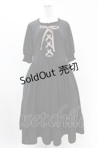 m petit by misako / AMレースアップワンピース 4L ブラック H-25-07-05-1040-LO-OP-NS-ZH