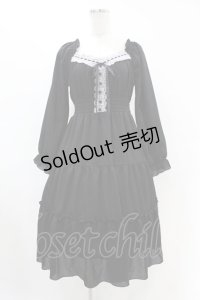 axes femme POETIQUE / オフショルティアード長袖ワンピース M ブラック H-25-07-05-1041-AX-OP-NS-ZH