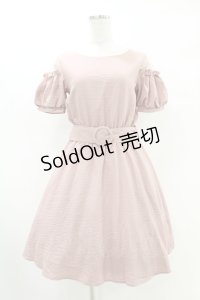 MAJESTIC LEGON / ベルト付きストライプワンピース Free ピンク H-25-07-05-1043-0-OP-NS-ZH