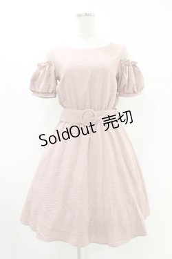 画像1: MAJESTIC LEGON / ベルト付きストライプワンピース Free ピンク H-25-07-05-1043-0-OP-NS-ZH