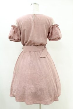 画像2: MAJESTIC LEGON / ベルト付きストライプワンピース Free ピンク H-25-07-05-1043-0-OP-NS-ZH