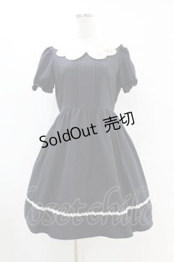 画像1: Amavel / スカラップワンピース Free ネイビー H-25-07-05-1044-CA-OP-NS-ZH