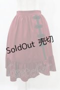 axes femme / チャイナ釦ラッフルスカート M ワイン H-25-07-05-1047-AX-SK-NS-ZH