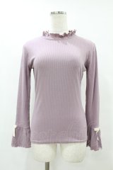 F&A / 袖口リボンテレコロンT Free LAVENDER H-25-07-05-1056-LO-TO-NS-ZH