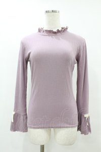 F&A / 袖口リボンテレコロンT Free LAVENDER H-25-07-05-1056-LO-TO-NS-ZH