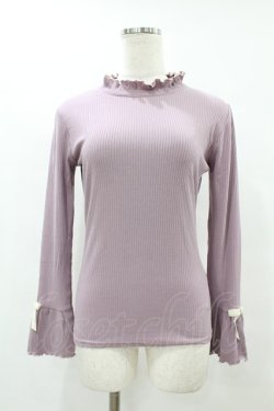 画像1: F&A / 袖口リボンテレコロンT Free LAVENDER H-25-07-05-1056-LO-TO-NS-ZH