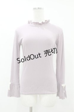 画像1: F&A / 袖口リボンテレコロンT Free LAVENDER H-25-07-05-1056-LO-TO-NS-ZH