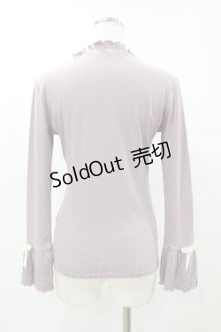 画像2: F&A / 袖口リボンテレコロンT Free LAVENDER H-25-07-05-1056-LO-TO-NS-ZH