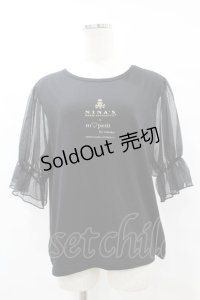 m petit by misako / NINA'Sコラボプルオーバー 3L ブラック H-25-07-05-1060-LO-TO-NS-ZH