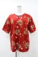 画像1: PINK HOUSE / パンジープリントTシャツ L レッド H-25-07-05-1061-LO-TS-NS-ZH (1)