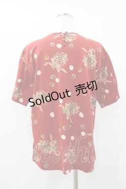 画像2: PINK HOUSE / パンジープリントTシャツ L レッド H-25-07-05-1061-LO-TS-NS-ZH