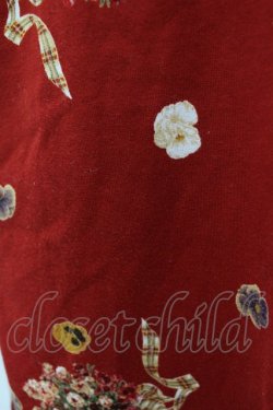 画像3: PINK HOUSE / パンジープリントTシャツ L レッド H-25-07-05-1061-LO-TS-NS-ZH