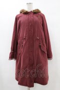 axes femme / フロント刺繍モッズコート M ワイン H-25-07-05-1062-AX-CO-NS-ZH
