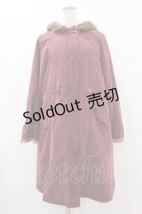axes femme / フロント刺繍モッズコート M ワイン H-25-07-05-1062-AX-CO-NS-ZH