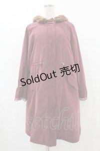 axes femme / フロント刺繍モッズコート M ワイン H-25-07-05-1062-AX-CO-NS-ZH