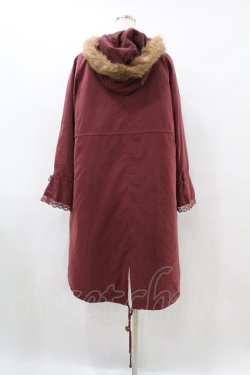 画像2: axes femme / フロント刺繍モッズコート M ワイン H-25-07-05-1062-AX-CO-NS-ZH