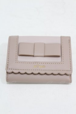 画像1: m petit by misako / AMスカラップ3折財布  ピンク H-25-07-05-1007-LO-ZA-NS-ZH