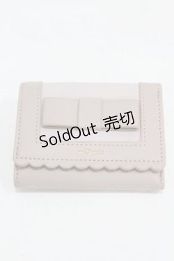 画像1: m petit by misako / AMスカラップ3折財布  ピンク H-25-07-05-1007-LO-ZA-NS-ZH