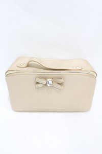 m petit by misako / ビジューリボンポーチ  ゴールド H-25-07-05-1008-LO-ZA-NS-ZH