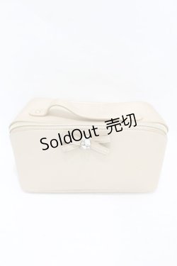 画像1: m petit by misako / ビジューリボンポーチ  ゴールド H-25-07-05-1008-LO-ZA-NS-ZH