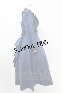 画像3: Innocent World / フルールバッスルドレス(長袖) M ブルー×ショコラ/Blue×Chocolat H-25-07-05-1026-IW-OP-NS-ZH