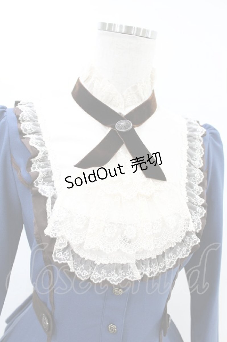 画像4: Innocent World / フルールバッスルドレス(長袖) M ブルー×ショコラ/Blue×Chocolat H-25-07-05-1026-IW-OP-NS-ZH (4)