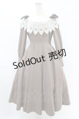 Innocent World / リボンレースワンピース M モカ×生成/Mocha×Beige H-25-07-05-1027-IW-OP-NS-ZH
