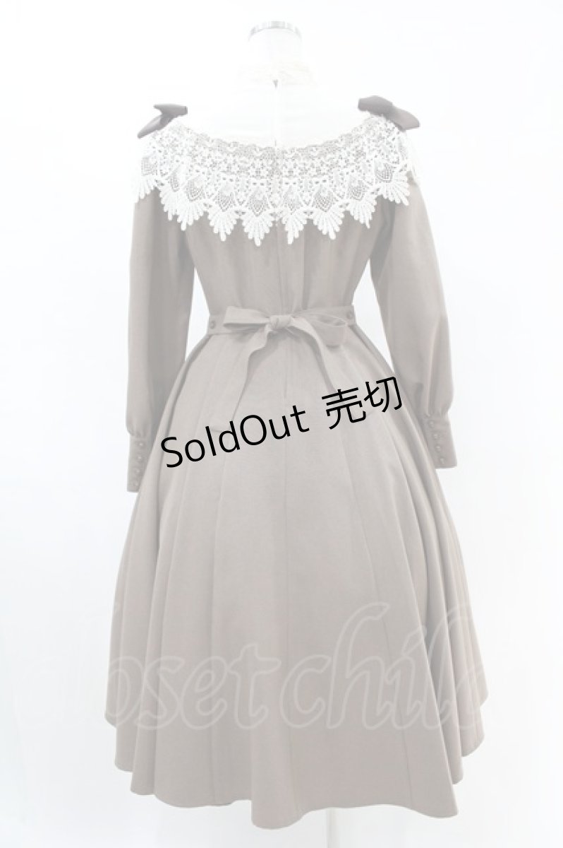 画像2: Innocent World / リボンレースワンピース M モカ×生成/Mocha×Beige H-25-07-05-1027-IW-OP-NS-ZH (2)
