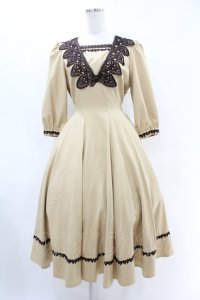 Innocent World / ロワールワンピース M マロン×ショコラ/Marron x Chocolat H-25-07-05-1028-IW-OP-NS-ZH