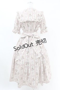画像2: axes femme kawaii / RosyBear柄ワンピース M アイボリー H-25-07-05-1029-AX-OP-NS-ZH