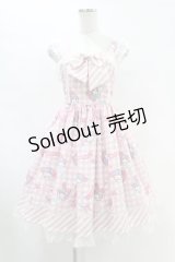 Advertising Balloon (Sanrio Collaboration) / マイメロディプリントピンクちょう結びチェック柄ジャンパースカート S ピンク H-25-07-05-1032-0-OP-NS-ZH