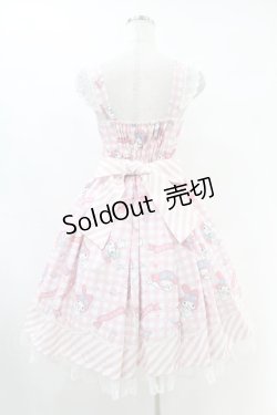 画像2: Advertising Balloon (Sanrio Collaboration) / マイメロディプリントピンクちょう結びチェック柄ジャンパースカート S ピンク H-25-07-05-1032-0-OP-NS-ZH