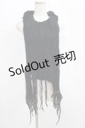 alice auaa / フリンジノースリーブカットソー 3（約9号） 黒 H-25-07-05-053-AA-TO-KB-ZH