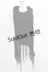 alice auaa / フリンジノースリーブカットソー 3（約9号） 黒 H-25-07-05-053-AA-TO-KB-ZH