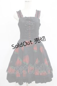 PEACE NOW / ストロベリーチュールジャンパースカート  黒 H-25-07-05-009-PU-OP-KB-ZH
