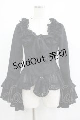 VISIBLE / レースフリルジャケット  黒 H-25-07-05-015-GO-JA-KB-ZH
