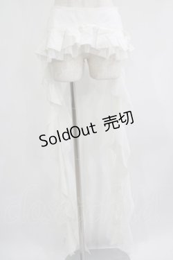 画像1: alice auaa / ロングフリルラップスカート 3（約9号） ホワイト H-25-07-05-021-AA-SK-KB-ZH