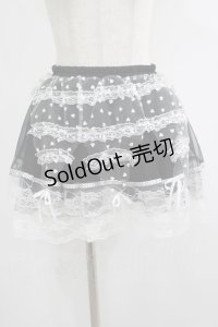 Drug Honey / チュールレーススカート  黒×白 H-25-07-05-024-PU-SK-KB-ZH
