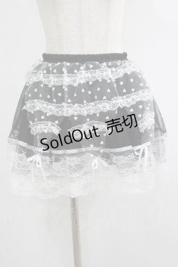 画像1: Drug Honey / チュールレーススカート  黒×白 H-25-07-05-024-PU-SK-KB-ZH