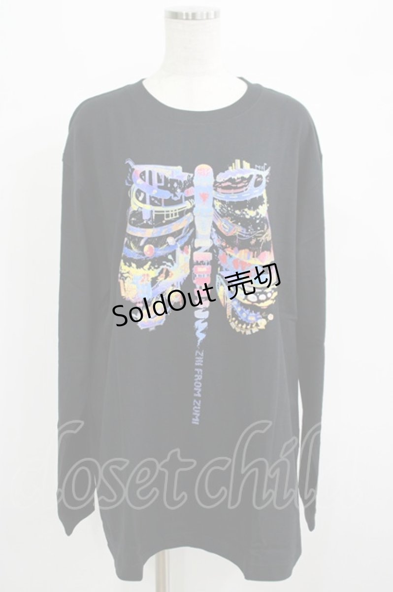 画像1: QOOZA / QOOZA×zumi Costal Long Sleeve Tee  黒 H-25-07-06-031-PU-TO-KB-ZI (1)